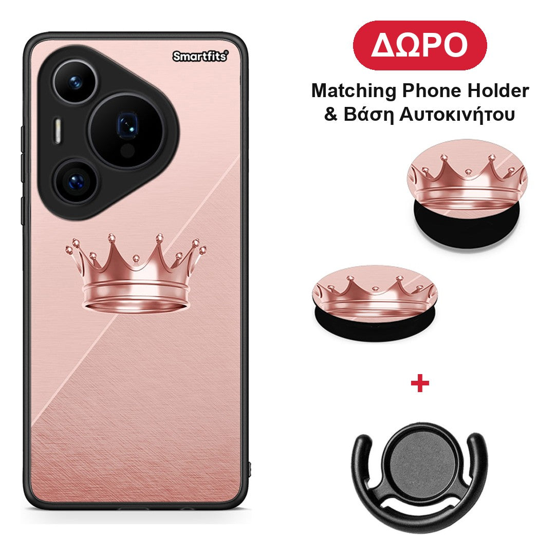 Minimal Crown - Huawei Pura 70 Pro / 70 Pro+ θήκη + Δώρο Phone Holder & Βάση Αυτοκινήτου