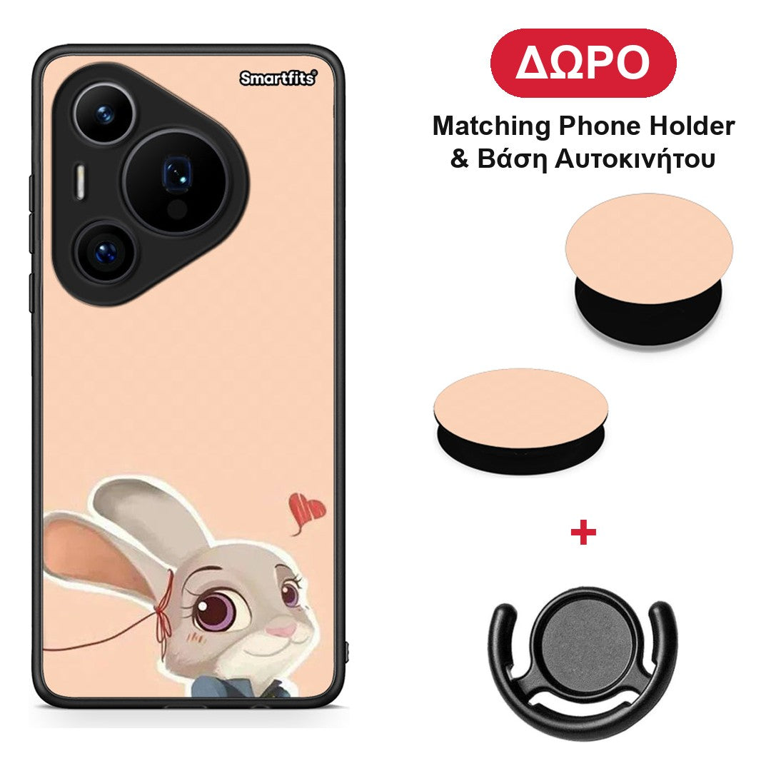 Nick Wilde And Judy Hopps Love 2 - Huawei Pura 70 Pro / 70 Pro+ θήκη + Δώρο Phone Holder & Βάση Αυτοκινήτου