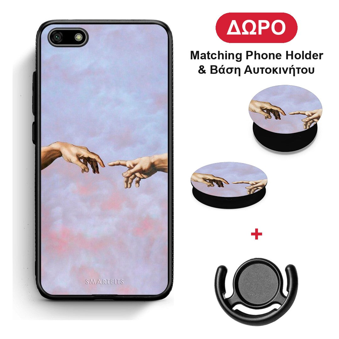 Adam Hand - Huawei Y5 2018 / Honor 7S θήκη + Δώρο Phone Holder & Βάση Αυτοκινήτου