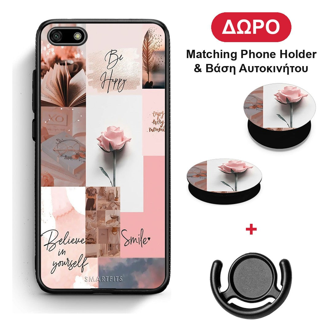 Aesthetic Collage - Huawei Y5 2018 / Honor 7S θήκη + Δώρο Phone Holder & Βάση Αυτοκινήτου