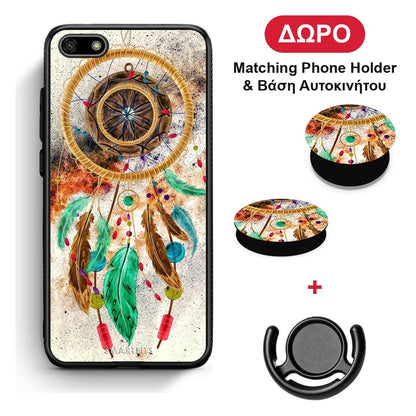 Boho DreamCatcher - Huawei Y5 2018 / Honor 7S θήκη + Δώρο Phone Holder & Βάση Αυτοκινήτου