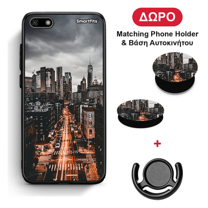 City Lights - Huawei Y5 2018 / Honor 7S θήκη + Δώρο Phone Holder & Βάση Αυτοκινήτου