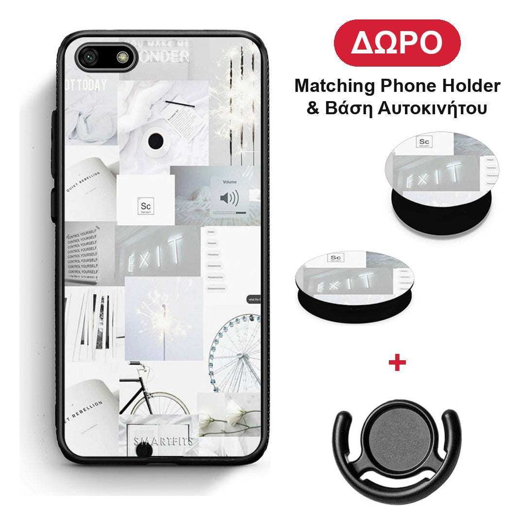 Collage Make Me Wonder - Huawei Y5 2018 / Honor 7S θήκη + Δώρο Phone Holder & Βάση Αυτοκινήτου