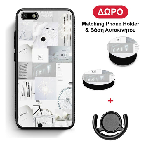 Collage Make Me Wonder - Huawei Y5 2018 / Honor 7S θήκη + Δώρο Phone Holder & Βάση Αυτοκινήτου