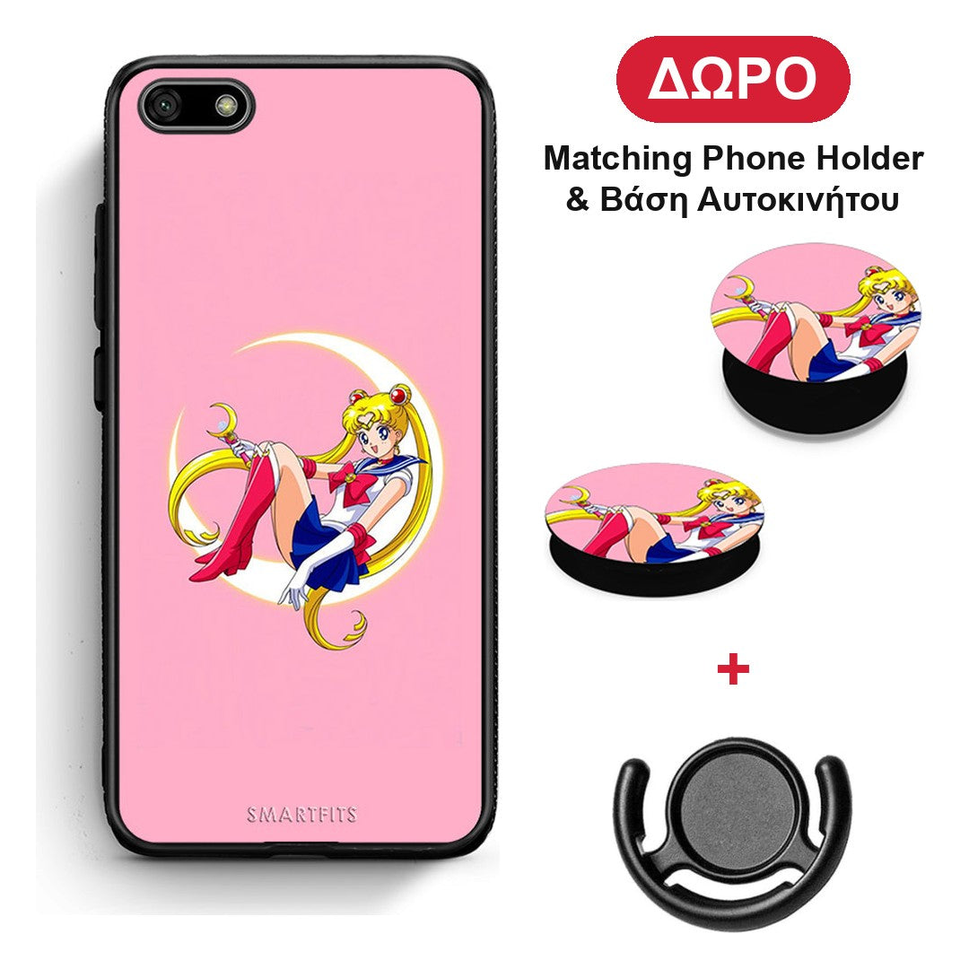Moon Girl - Huawei Y5 2018 / Honor 7S θήκη + Δώρο Phone Holder & Βάση Αυτοκινήτου