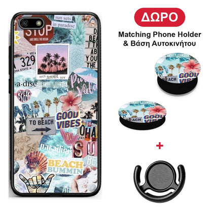 Summer Vibes - Huawei Y5 2018 / Honor 7S θήκη + Δώρο Phone Holder & Βάση Αυτοκινήτου