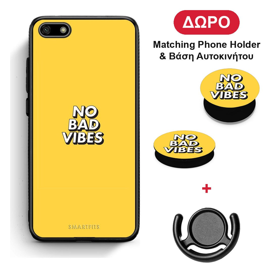 Text Vibes - Huawei Y5 2018 / Honor 7S θήκη + Δώρο Phone Holder & Βάση Αυτοκινήτου