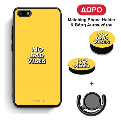 Text Vibes - Huawei Y5 2018 / Honor 7S θήκη + Δώρο Phone Holder & Βάση Αυτοκινήτου