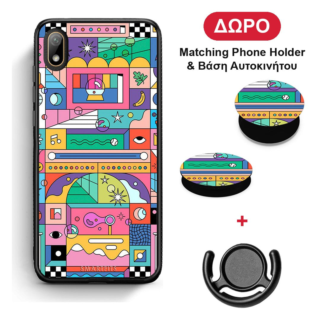 Bubbles Soap - Huawei Y5 2019 θήκη + Δώρο Phone Holder & Βάση Αυτοκινήτου