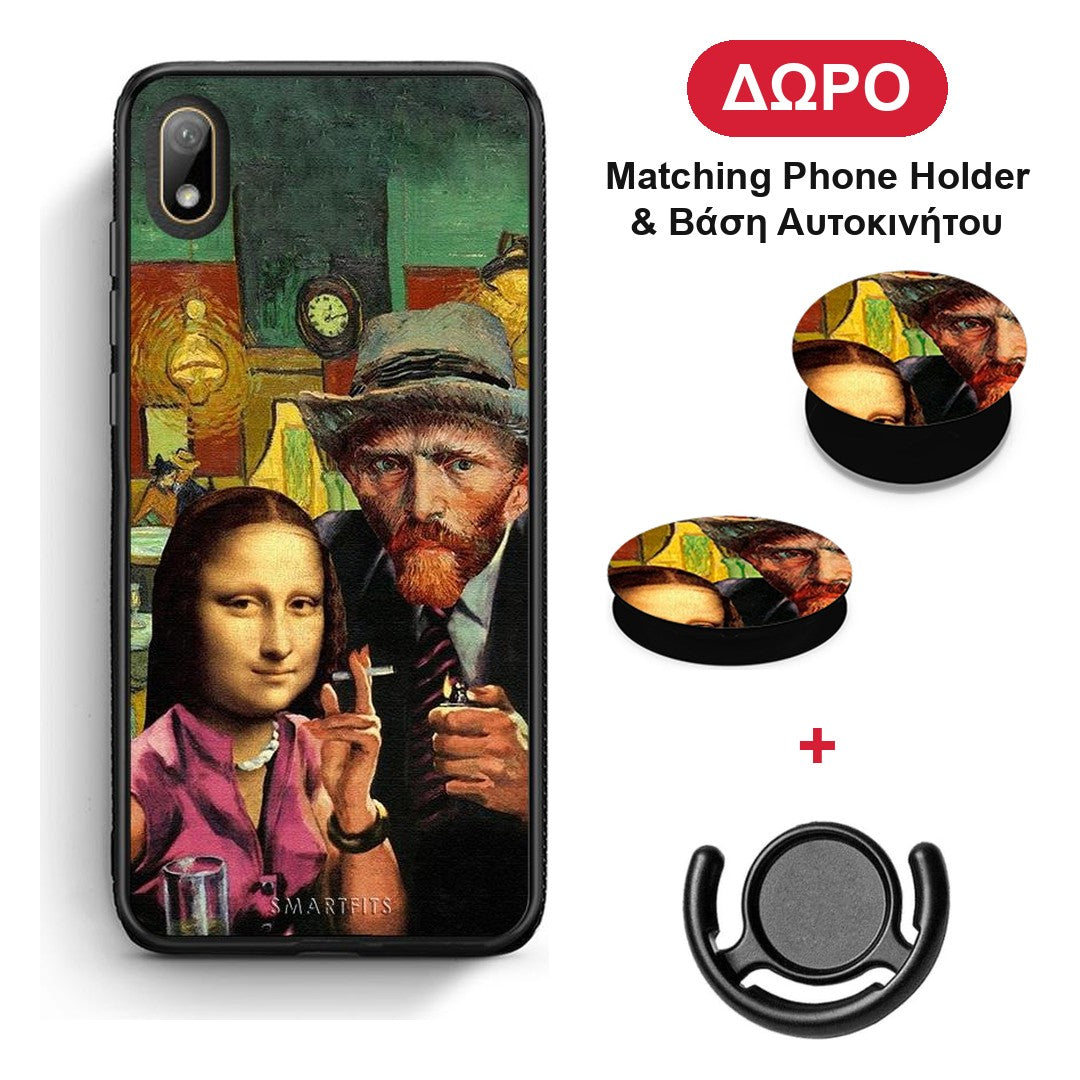 Funny Art - Huawei Y5 2019 θήκη + Δώρο Phone Holder & Βάση Αυτοκινήτου