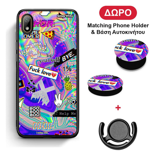 Game Over - Huawei Y5 2019 θήκη + Δώρο Phone Holder & Βάση Αυτοκινήτου
