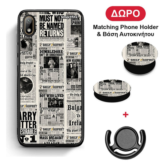 Harry Paper - Huawei Y5 2019 θήκη + Δώρο Phone Holder & Βάση Αυτοκινήτου