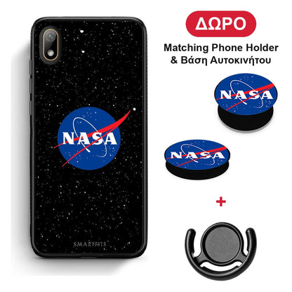 PopArt NASA - Huawei Y5 2019 θήκη + Δώρο Phone Holder & Βάση Αυτοκινήτου