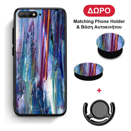 Paint Winter - Huawei Y6 2018 / Honor 7A θήκη + Δώρο Phone Holder & Βάση Αυτοκινήτου