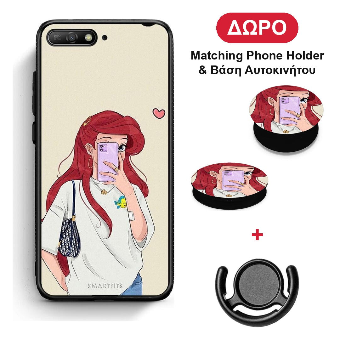 Walking Mermaid - Huawei Y6 2018 / Honor 7A θήκη + Δώρο Phone Holder & Βάση Αυτοκινήτου