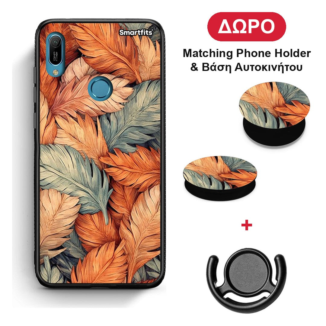 Autumn Leaves - Huawei Y6 2019 θήκη + Δώρο Phone Holder & Βάση Αυτοκινήτου
