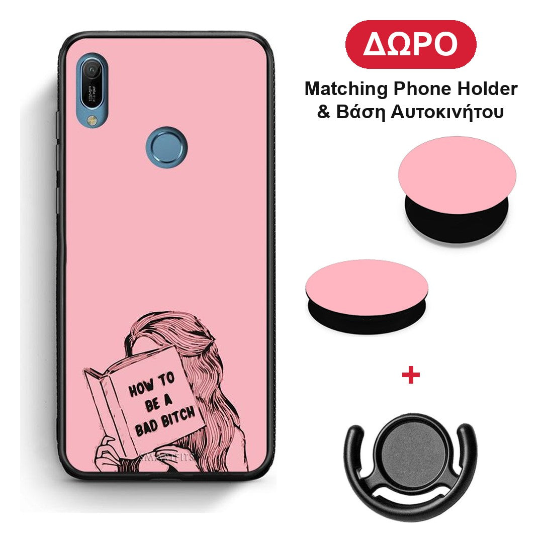 Bad Bitch - Huawei Y6 2019 θήκη + Δώρο Phone Holder & Βάση Αυτοκινήτου