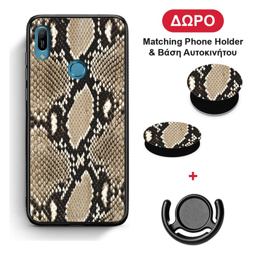 Animal Fashion Snake - Huawei Y6 2019 θήκη + Δώρο Phone Holder & Βάση Αυτοκινήτου