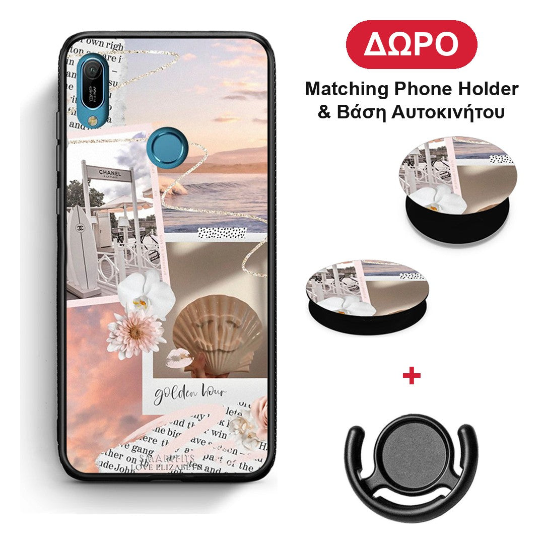 Golden Hour - Huawei Y6 2019 θήκη + Δώρο Phone Holder & Βάση Αυτοκινήτου
