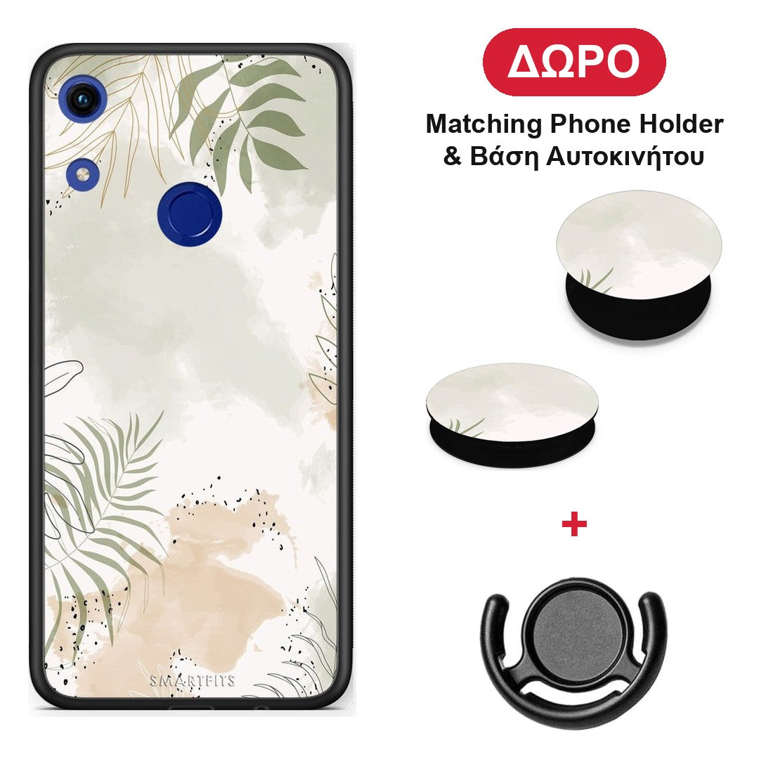 Nude Plants - Huawei Y6 2019 θήκη + Δώρο Phone Holder & Βάση Αυτοκινήτου