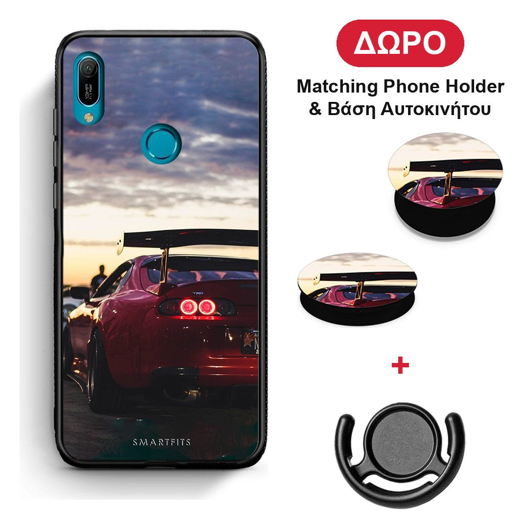 Racing Supra - Huawei Y6 2019 θήκη + Δώρο Phone Holder & Βάση Αυτοκινήτου