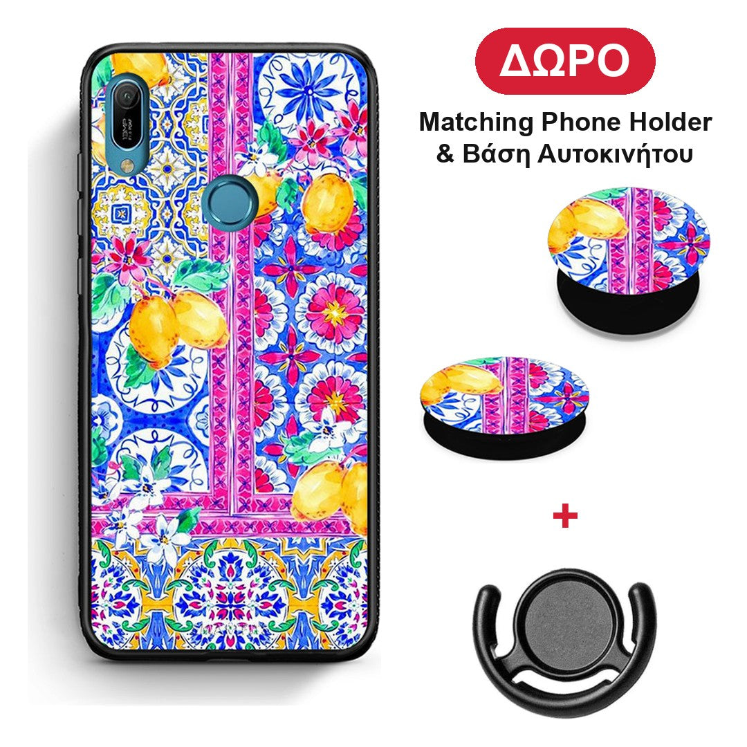 Retro Spring - Huawei Y6 2019 θήκη + Δώρο Phone Holder & Βάση Αυτοκινήτου