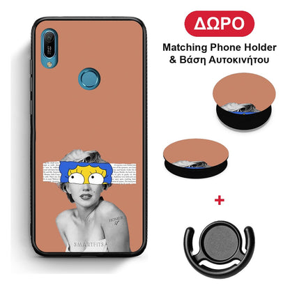 Sim Merilyn - Huawei Y6 2019 θήκη + Δώρο Phone Holder & Βάση Αυτοκινήτου