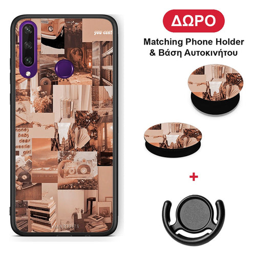 Collage You Can - Huawei Y6p θήκη + Δώρο Phone Holder & Βάση Αυτοκινήτου