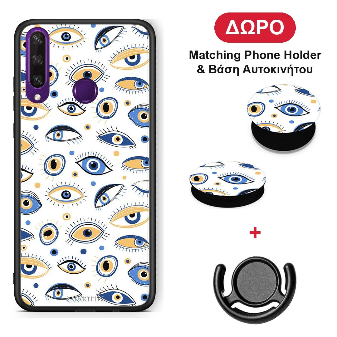 Ftou Ftou - Huawei Y6p θήκη + Δώρο Phone Holder & Βάση Αυτοκινήτου