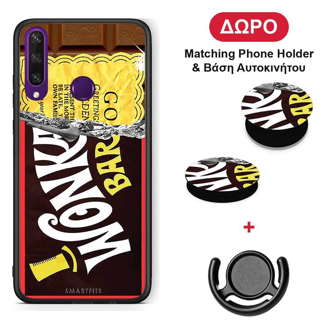 Golden Ticket - Huawei Y6p θήκη + Δώρο Phone Holder & Βάση Αυτοκινήτου