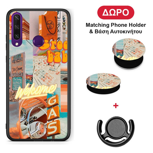 Groovy Babe - Huawei Y6p θήκη + Δώρο Phone Holder & Βάση Αυτοκινήτου