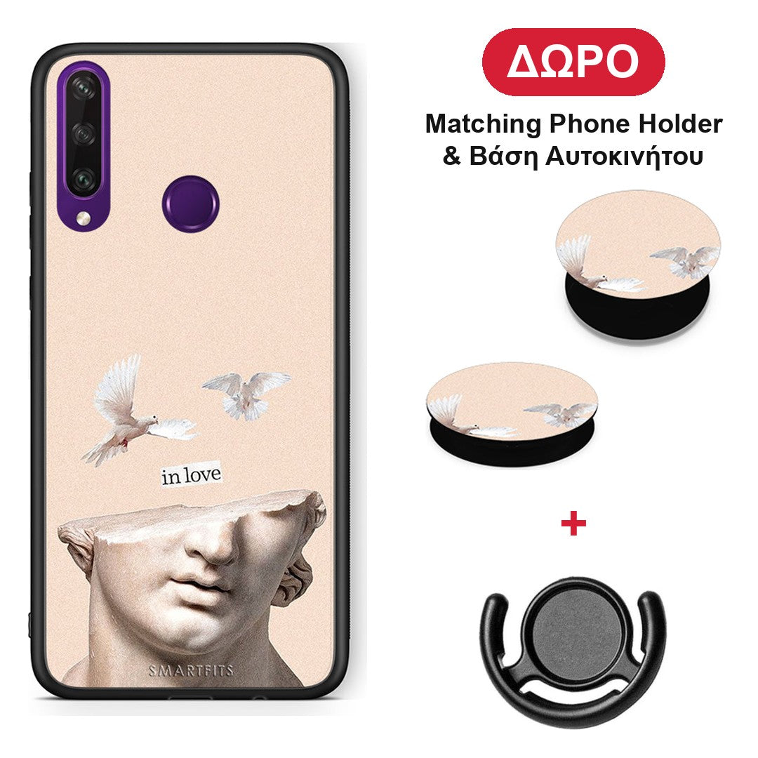 In Love - Huawei Y6p θήκη + Δώρο Phone Holder & Βάση Αυτοκινήτου