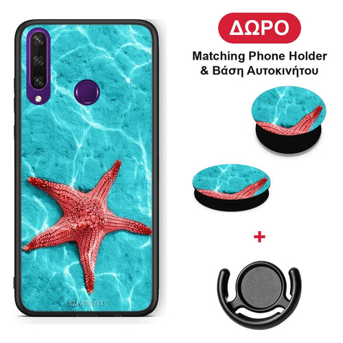 Red Starfish - Huawei Y6p θήκη + Δώρο Phone Holder & Βάση Αυτοκινήτου