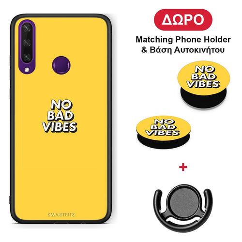Text Vibes - Huawei Y6p θήκη + Δώρο Phone Holder & Βάση Αυτοκινήτου