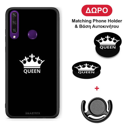Valentine Queen - Huawei Y6p θήκη + Δώρο Phone Holder & Βάση Αυτοκινήτου