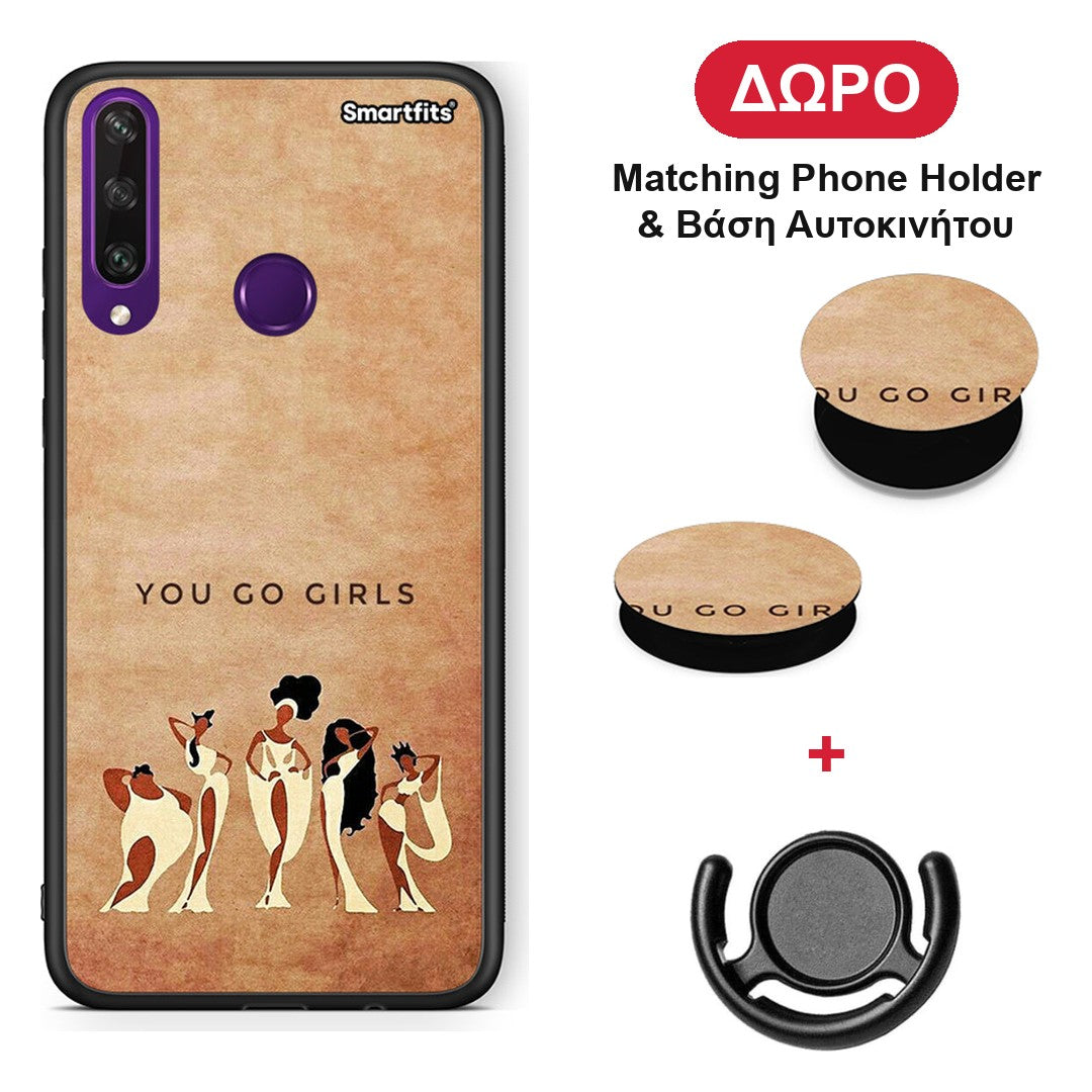 You Go Girl - Huawei Y6p θήκη + Δώρο Phone Holder & Βάση Αυτοκινήτου