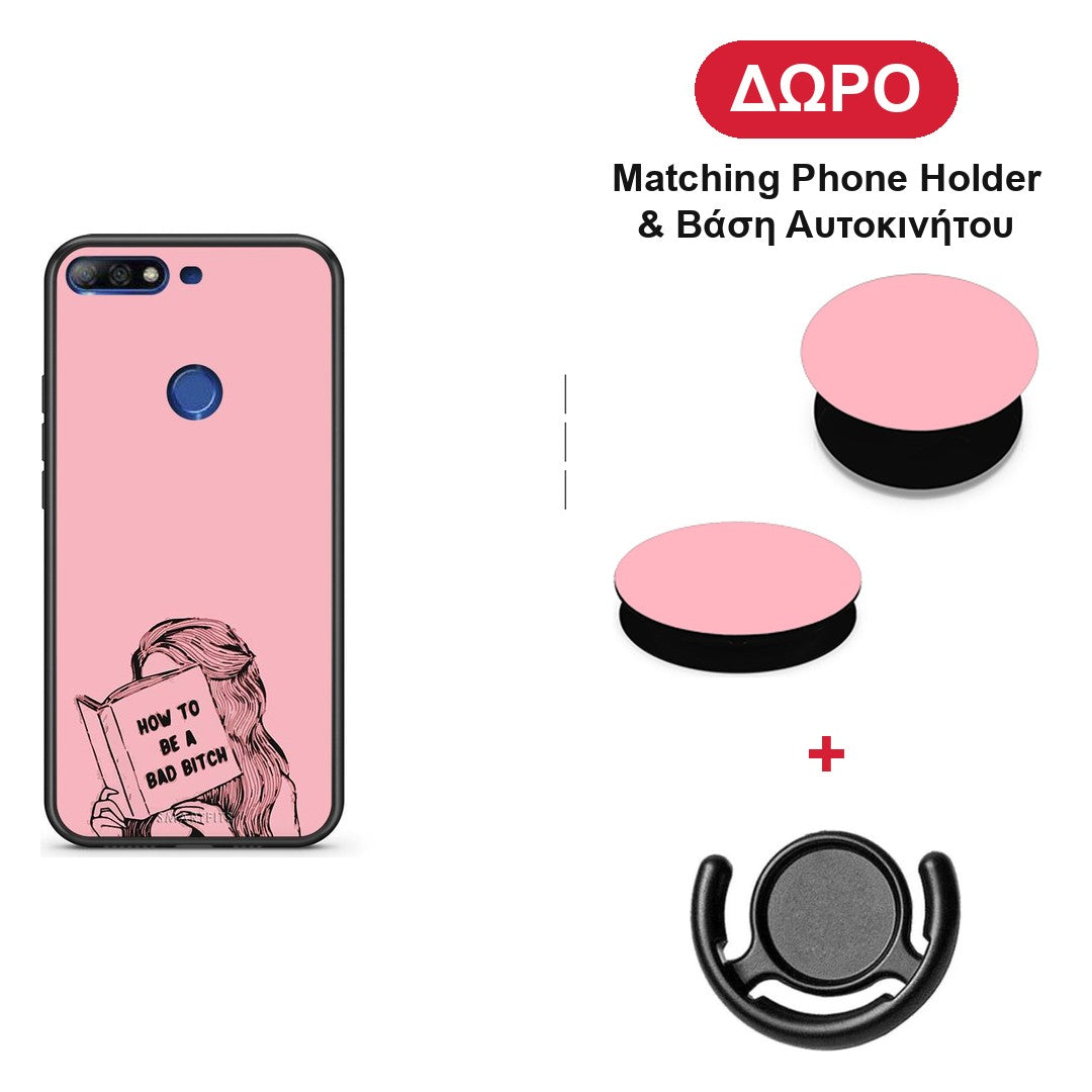 Bad Bitch - Huawei Y7 2018 / Prime Y7 2018 / Honor 7C θήκη + Δώρο Phone Holder & Βάση Αυτοκινήτου