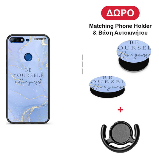 Be Yourself - Huawei Y7 2018 / Prime Y7 2018 / Honor 7C θήκη + Δώρο Phone Holder & Βάση Αυτοκινήτου