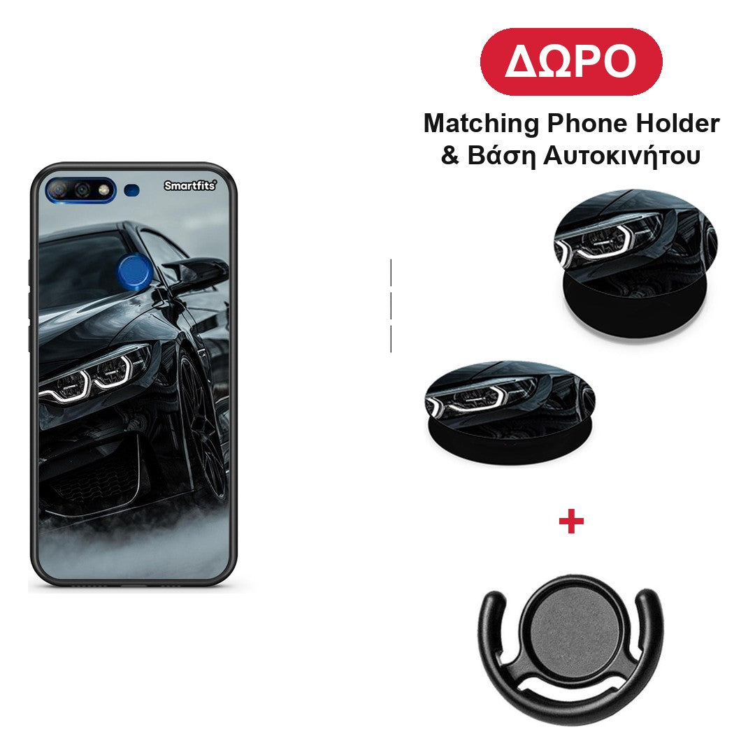 Black BMW - Huawei Y7 2018 / Prime Y7 2018 / Honor 7C θήκη + Δώρο Phone Holder & Βάση Αυτοκινήτου