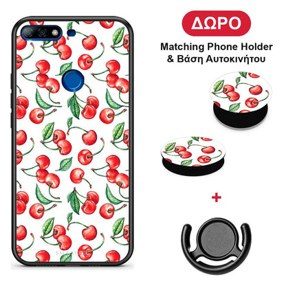 Cherry Summer - Huawei Y7 2018 / Prime Y7 2018 / Honor 7C θήκη + Δώρο Phone Holder & Βάση Αυτοκινήτου