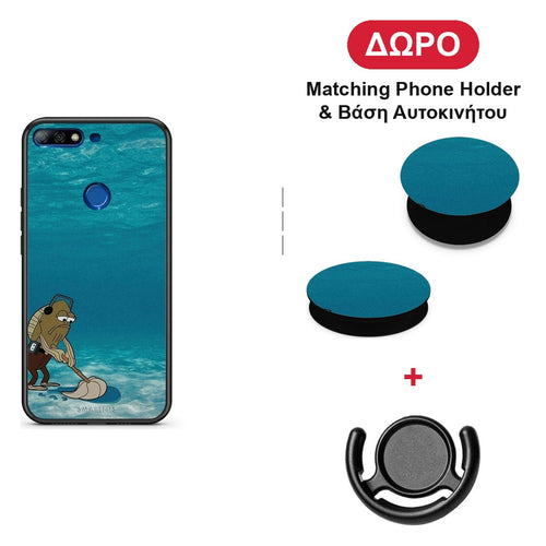 Clean The Ocean - Huawei Y7 2018 / Prime Y7 2018 / Honor 7C θήκη + Δώρο Phone Holder & Βάση Αυτοκινήτου