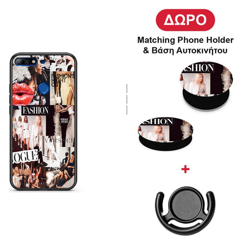 Collage Fashion - Huawei Y7 2018 / Prime Y7 2018 / Honor 7C θήκη + Δώρο Phone Holder & Βάση Αυτοκινήτου