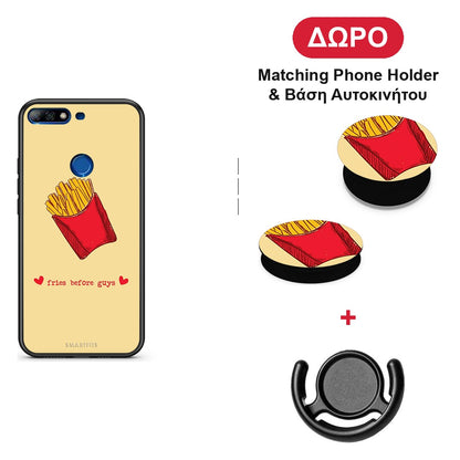 Fries Before Guys - Huawei Y7 2018 / Prime Y7 2018 / Honor 7C θήκη + Δώρο Phone Holder & Βάση Αυτοκινήτου