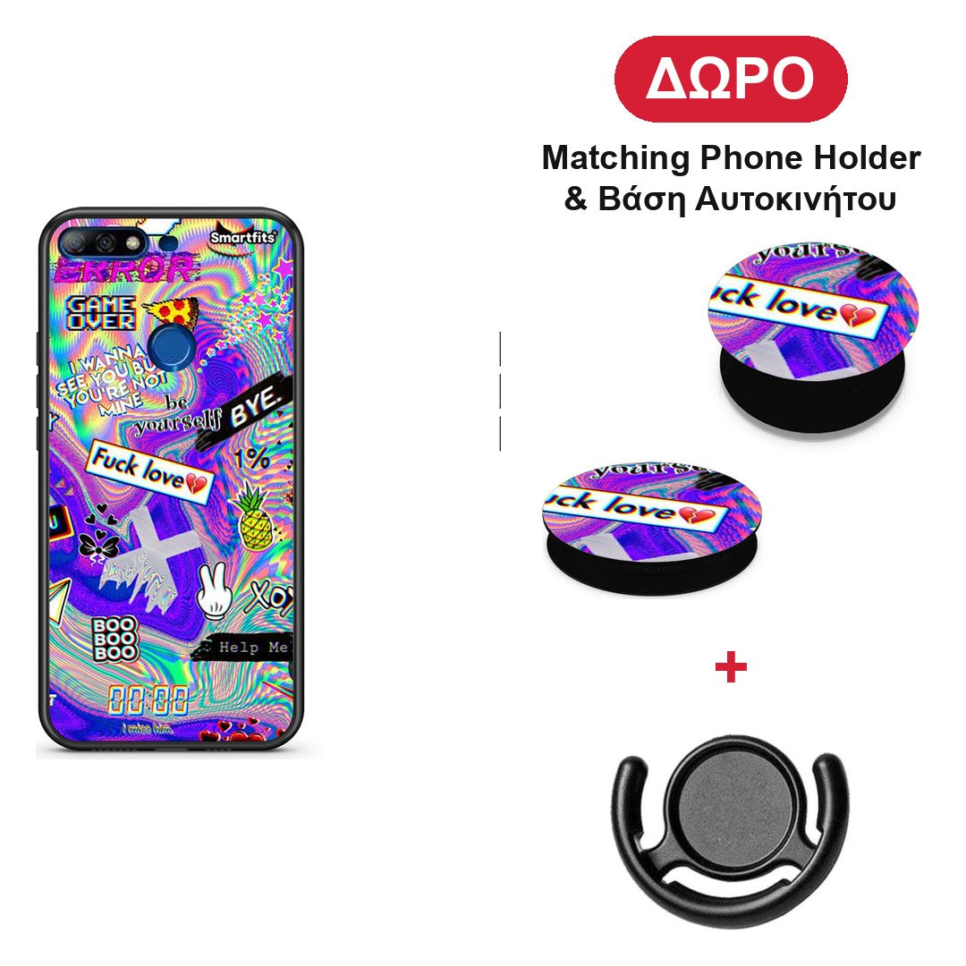 Game Over - Huawei Y7 2018 / Prime Y7 2018 / Honor 7C θήκη + Δώρο Phone Holder & Βάση Αυτοκινήτου