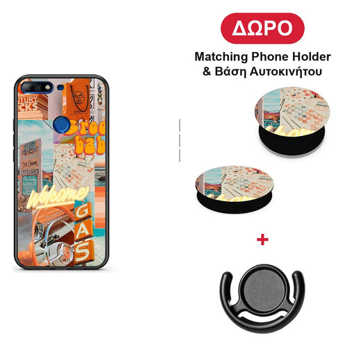 Groovy Babe - Huawei Y7 2018 / Prime Y7 2018 / Honor 7C θήκη + Δώρο Phone Holder & Βάση Αυτοκινήτου