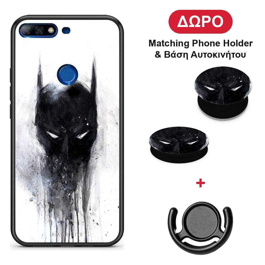 Hero Paint Bat - Huawei Y7 2018 / Prime Y7 2018 / Honor 7C θήκη + Δώρο Phone Holder & Βάση Αυτοκινήτου