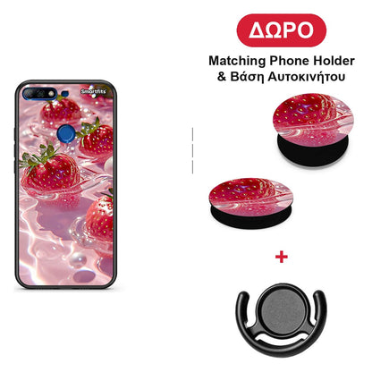 Juicy Strawberries - Huawei Y7 2018 / Prime Y7 2018 / Honor 7C θήκη + Δώρο Phone Holder & Βάση Αυτοκινήτου