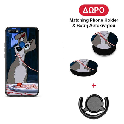 Lady And Tramp 1 - Huawei Y7 2018 / Prime Y7 2018 / Honor 7C θήκη + Δώρο Phone Holder & Βάση Αυτοκινήτου