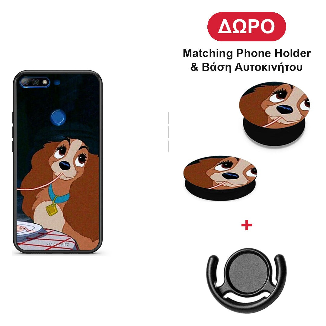 Lady And Tramp 2 - Huawei Y7 2018 / Prime Y7 2018 / Honor 7C θήκη + Δώρο Phone Holder & Βάση Αυτοκινήτου