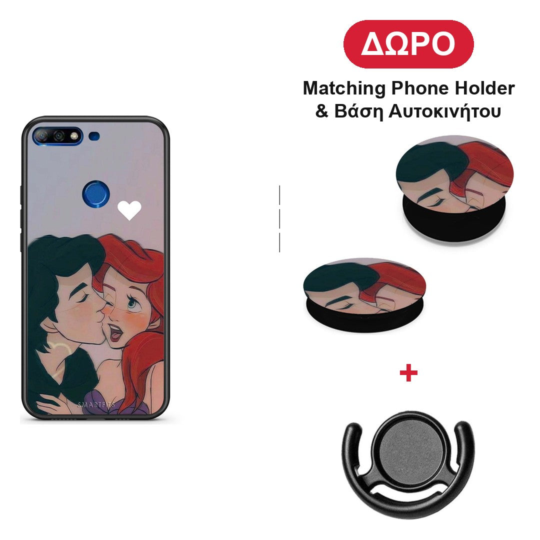Mermaid Couple - Huawei Y7 2018 / Prime Y7 2018 / Honor 7C θήκη + Δώρο Phone Holder & Βάση Αυτοκινήτου
